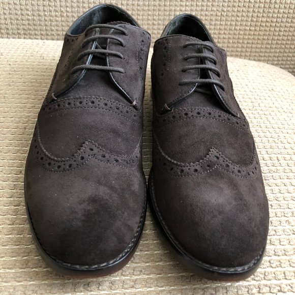 John Varvatos Luxe Men\'s Brown Suede Oxfords Lot main image 10
